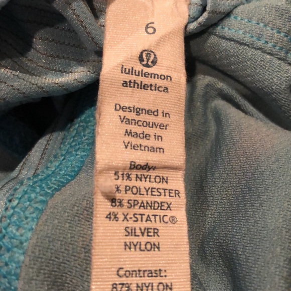 Lululemon Hustle & Bustle Yoga /Run Striped Blue Moon top Size 6 - Picture 7 of 16